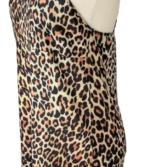 ZARA‎ TRAFALUC  LEOPARD SQUARE NECK STRAPPY MINI DRESS SIZE MEDIUM - Picture 8 of 12